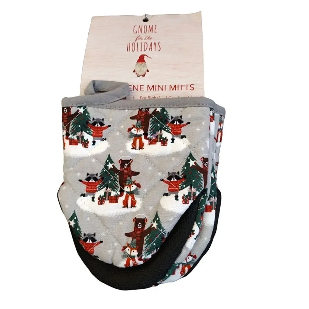 Christmas Themed Pot Holder Towel‎ Set & Mini Mitts Kitchen Bundle NWT